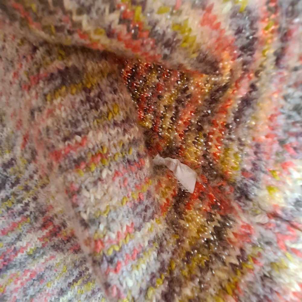 Pilcro Anthropologie Womens XXS Multi Color Deep V-Neck Balloon Sweater Cropped - Picture 7 of 8